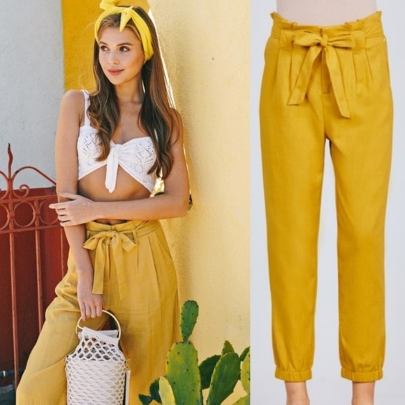 ASHLEY Mustard Pants - Picture 1 of 4